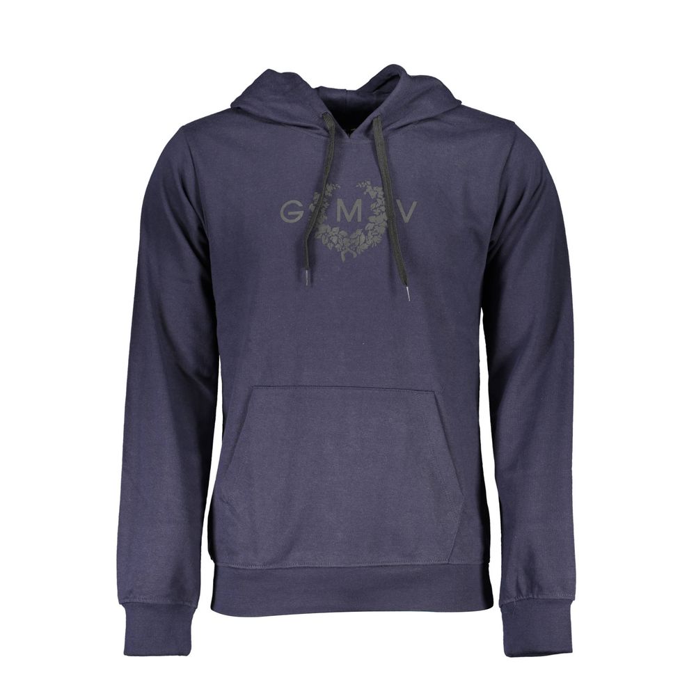 Blauer Herren-Kapuzenpullover aus Baumwolle