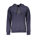 Blauer Herren-Kapuzenpullover aus Baumwolle