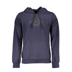 Blauer Herren-Kapuzenpullover aus Baumwolle