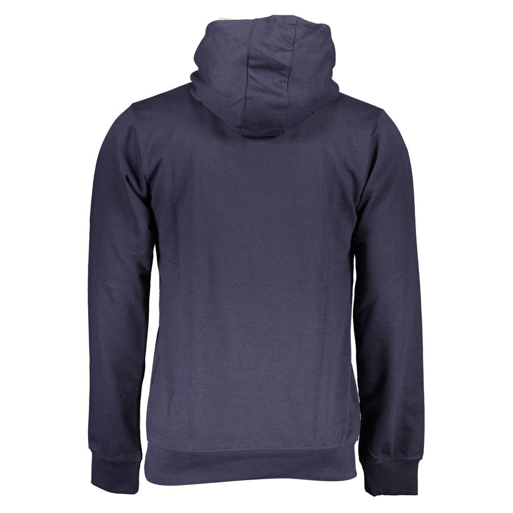 Blauer Herren-Kapuzenpullover aus Baumwolle