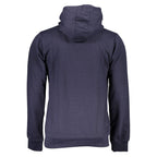 Blauer Herren-Kapuzenpullover aus Baumwolle