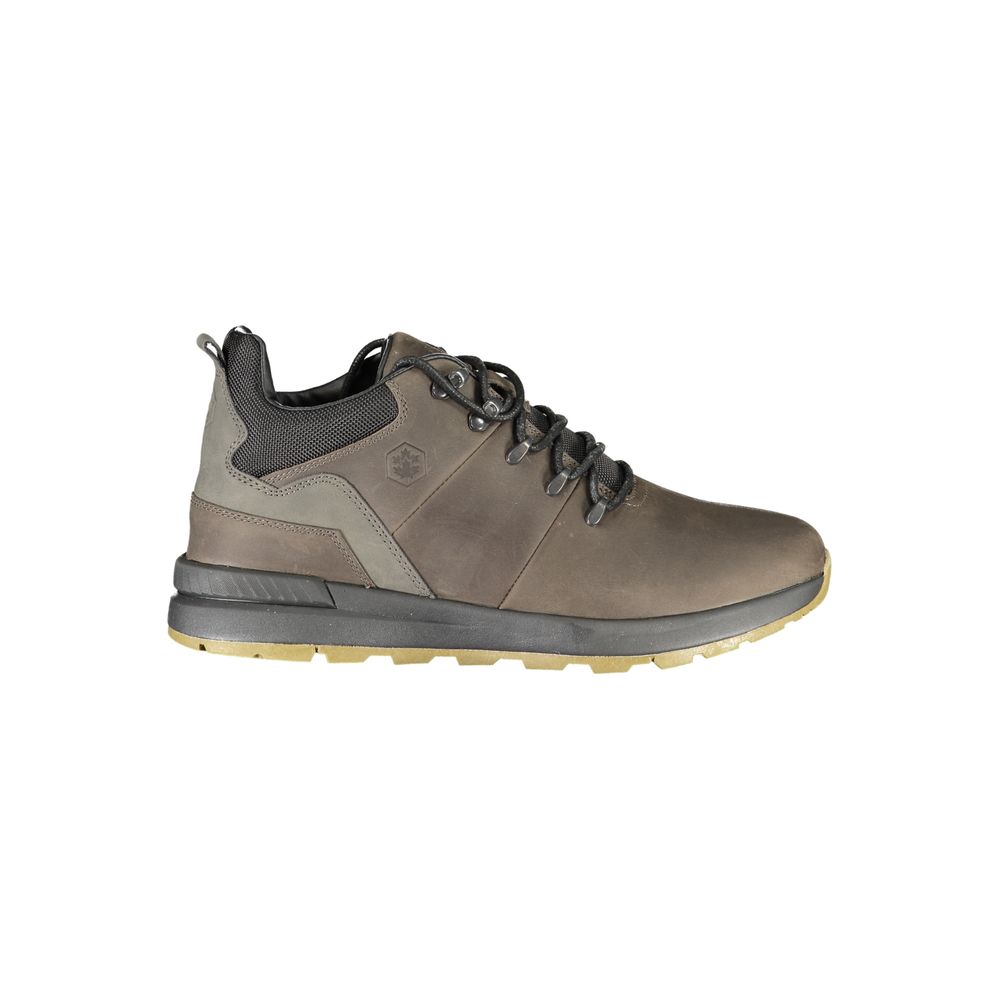 Brown Polyurethane Men's Sneaker