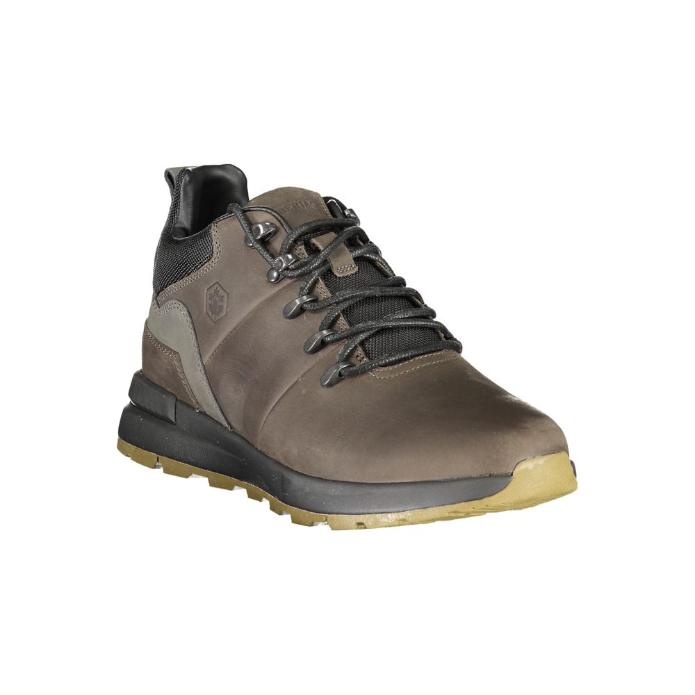 Brown Polyurethane Men's Sneaker