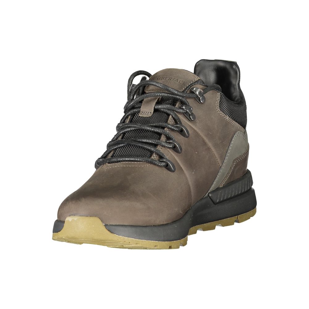 Brown Polyurethane Men's Sneaker