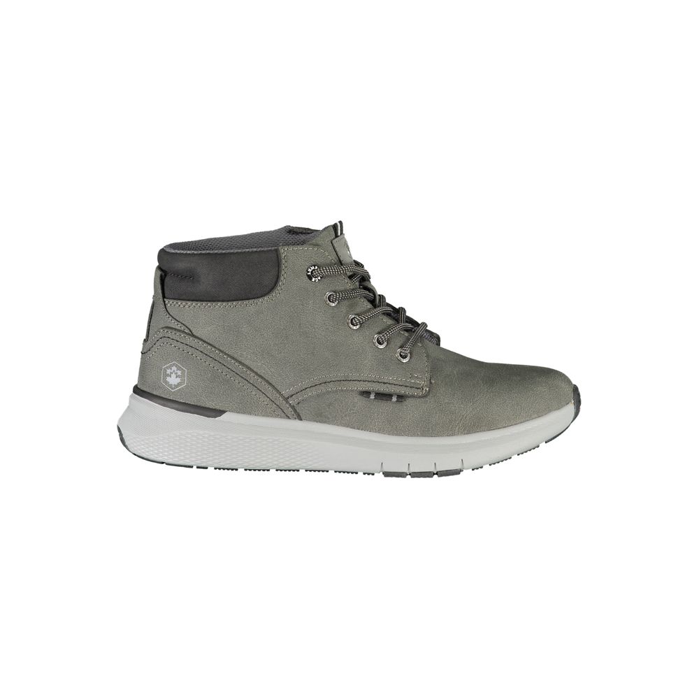 Grigio Polyester Men Sneaker