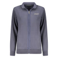 Blue Cotton Women Sweatshirt