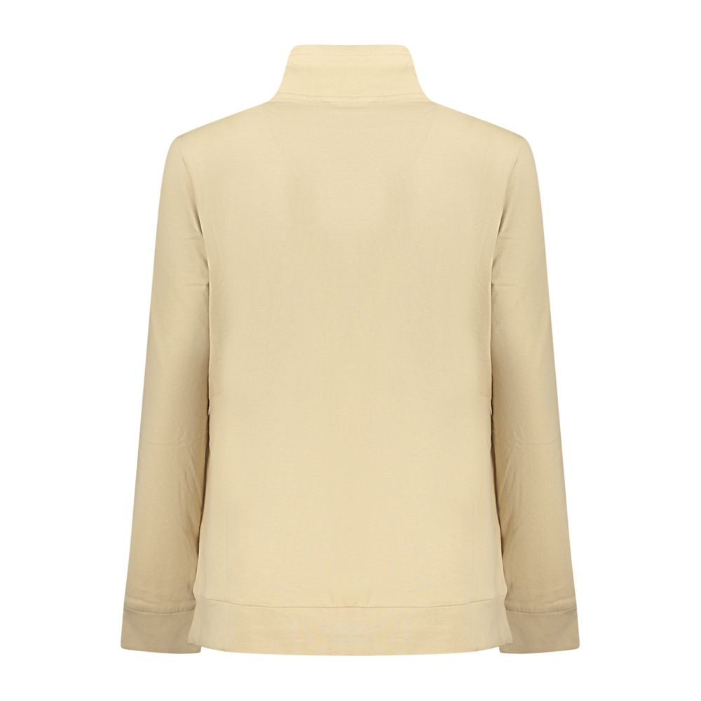 Beige Cotton Women Sweatshirt