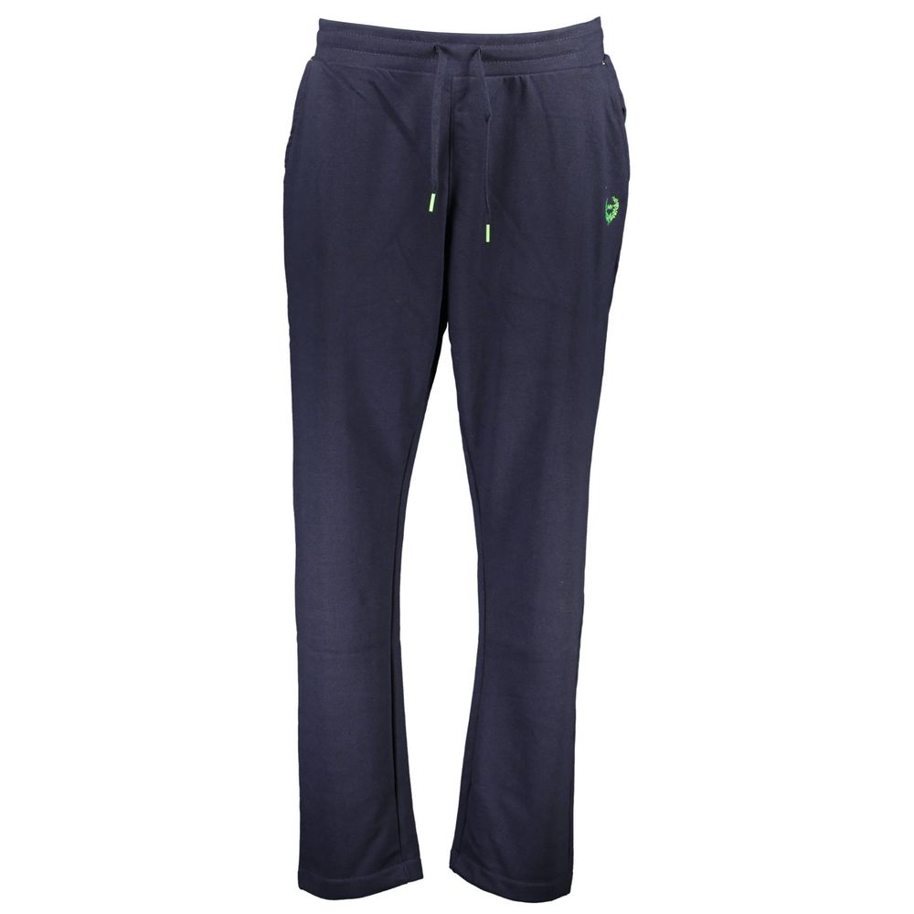 Pantalone sportivo in cotone blu da uomo