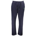 Pantalone sportivo in cotone blu da uomo