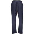 Pantalone sportivo in cotone blu da uomo
