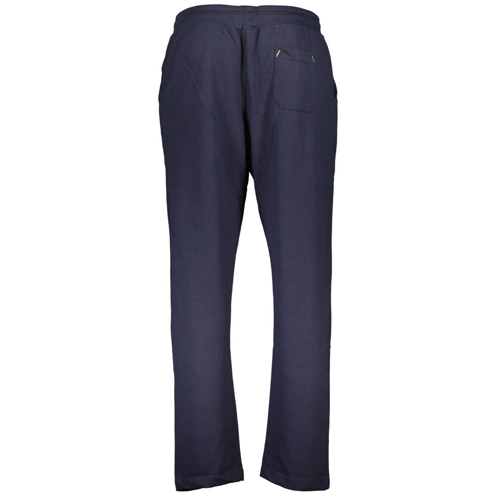 Pantalone sportivo in cotone blu da uomo