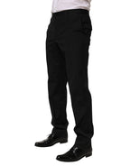 Schwarz gestreiftes Kleid formelle Herrenhosen