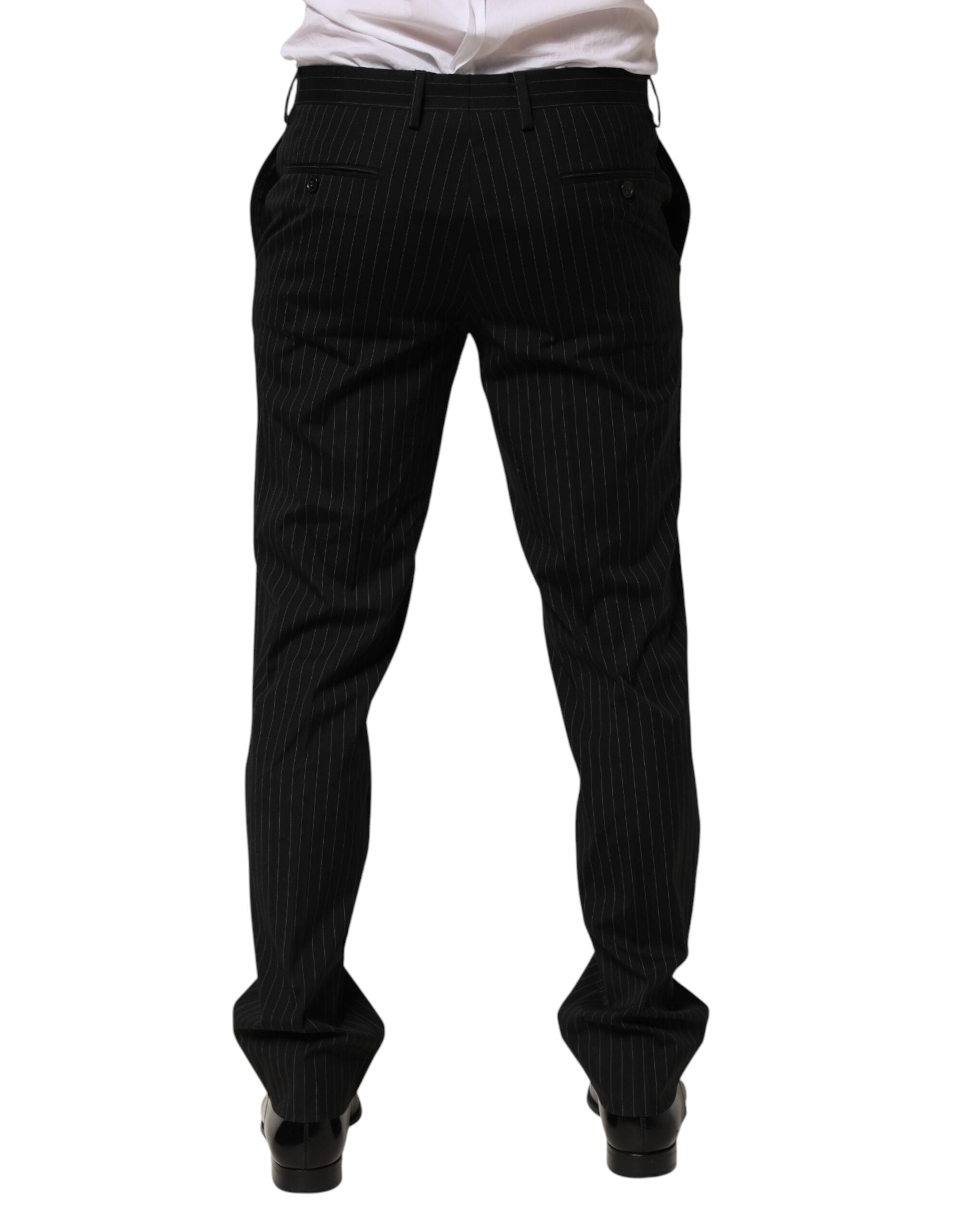 Schwarz gestreiftes Kleid formelle Herrenhosen