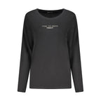 Schwarzes Damen-T-Shirt aus Baumwolle