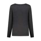 Schwarzes Damen-T-Shirt aus Baumwolle