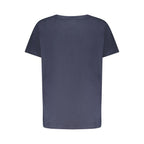 Blu Cotton Women T-Shirt