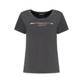 Black Cotton Women T-Shirt