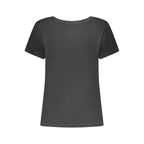 Black Cotton Women T-Shirt