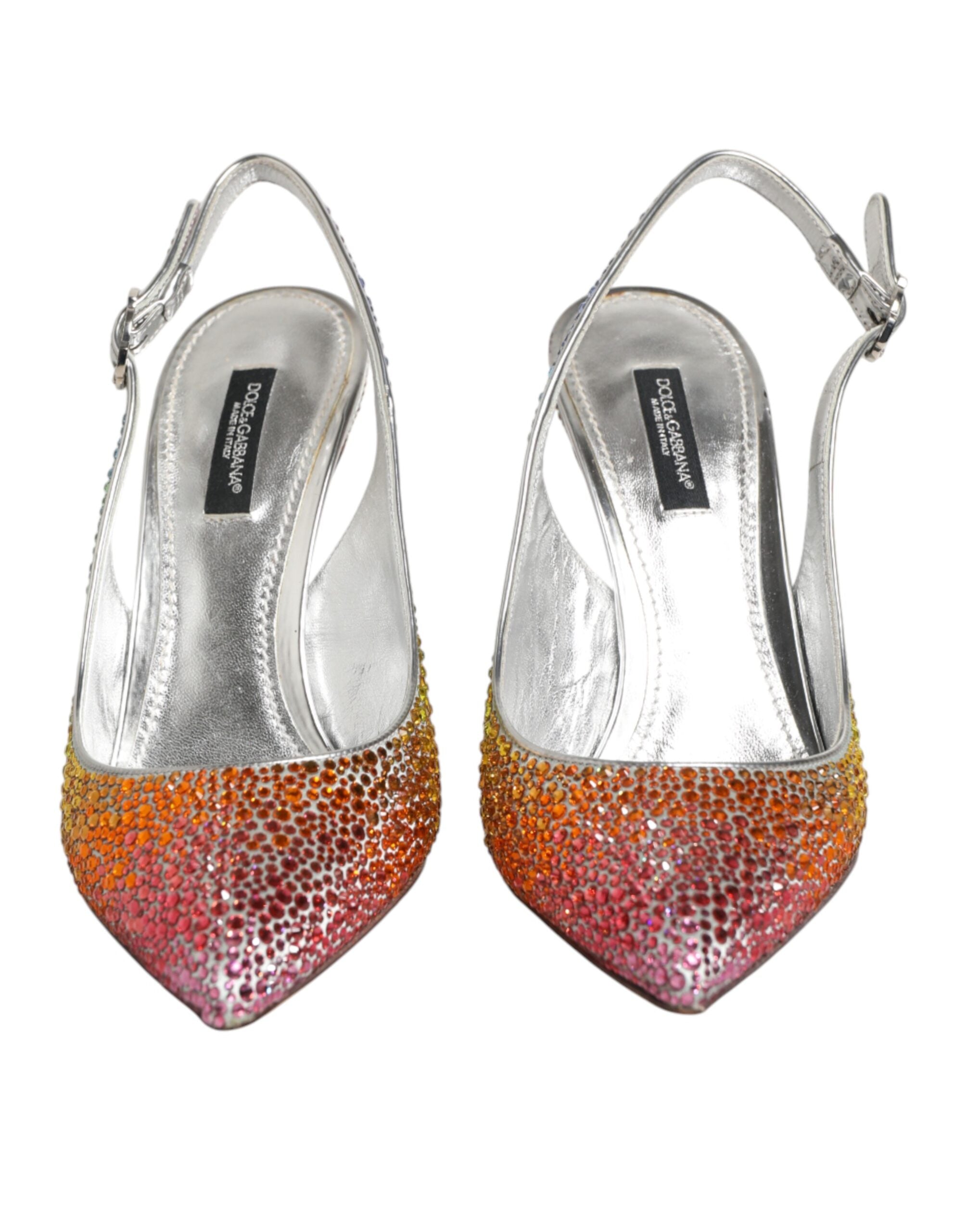 Multicolor Pailletten Slingback Pumps