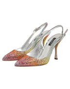 Multicolor Pailletten Slingback Pumps