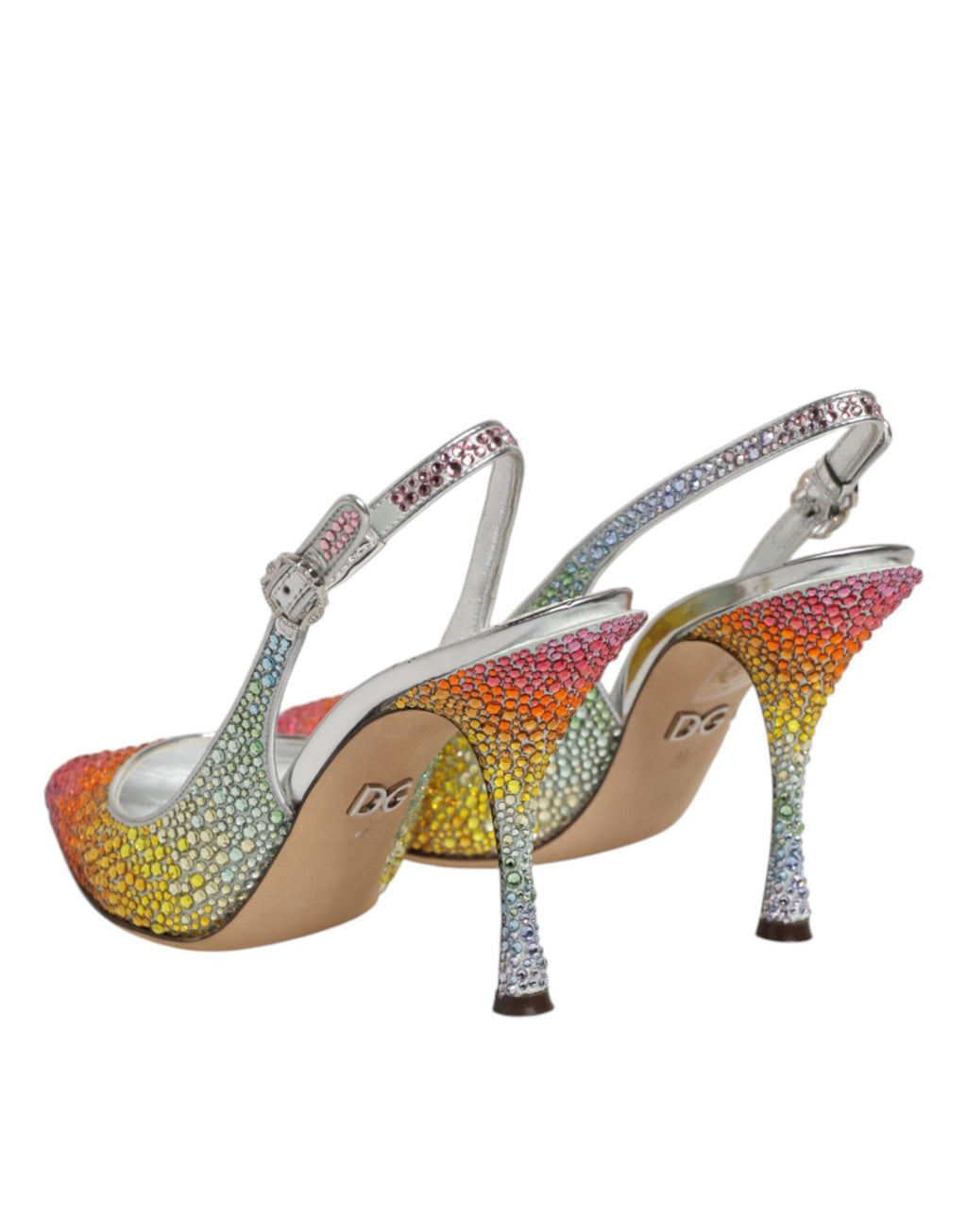 Multicolor Pailletten Slingback Pumps