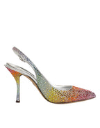 Multicolor Pailletten Slingback Pumps