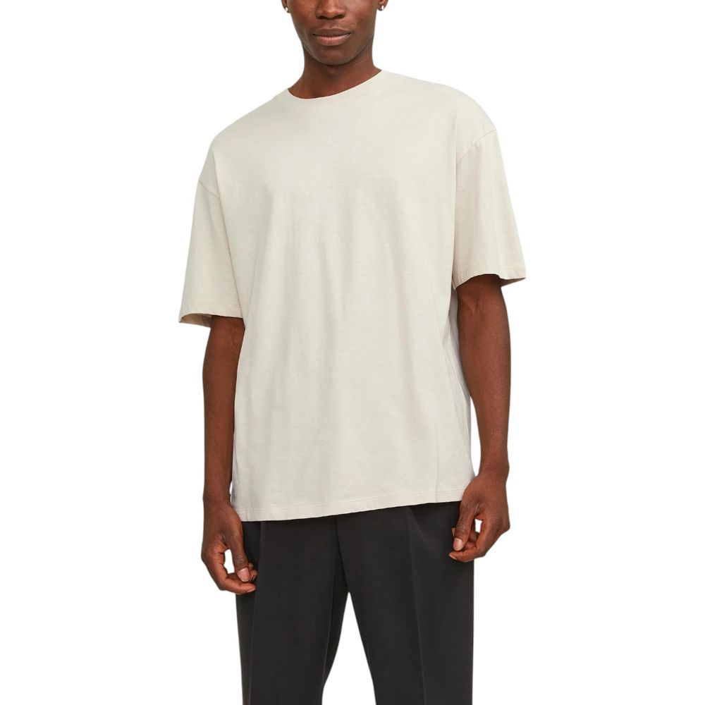 T-shirt in cotone beige