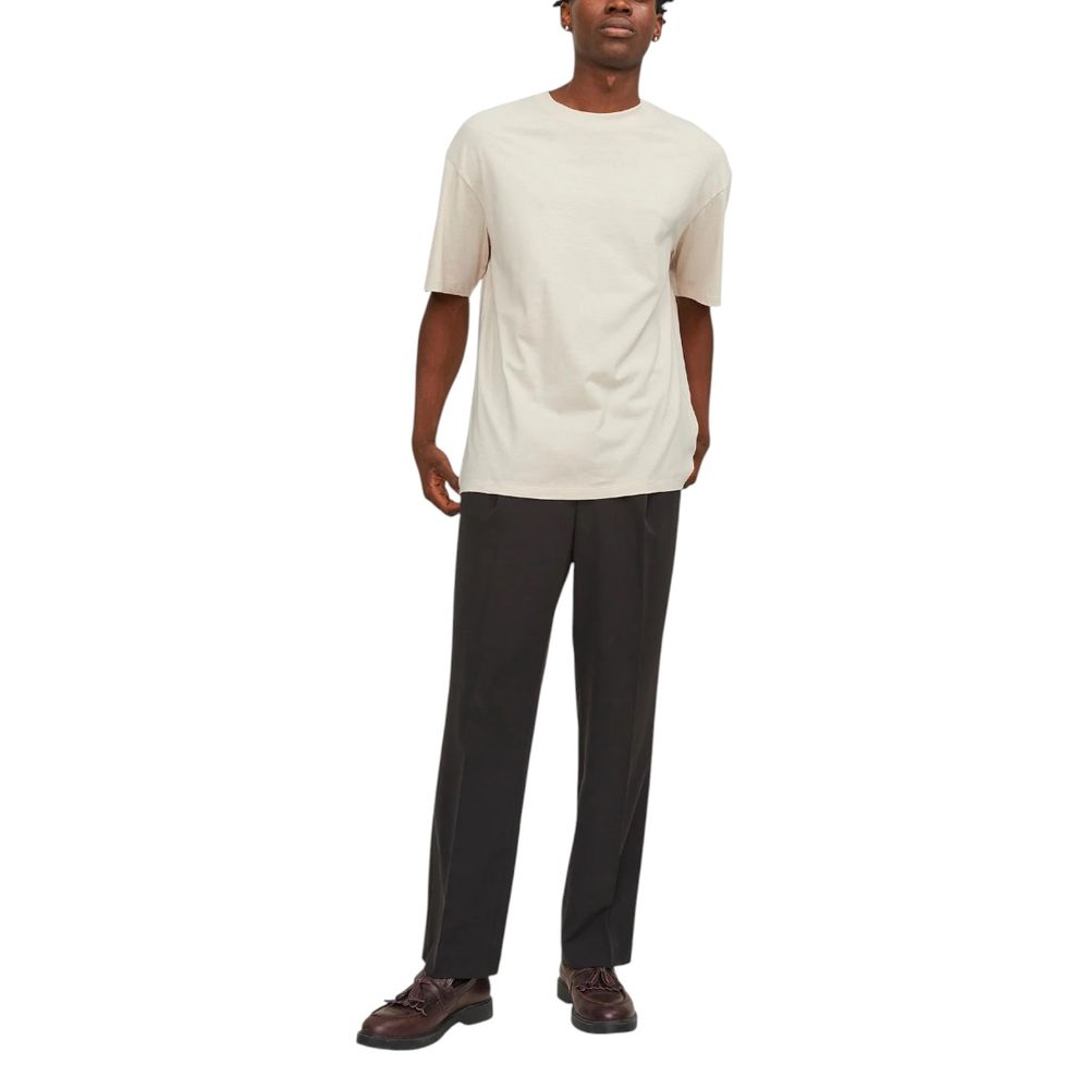 T-shirt in cotone beige