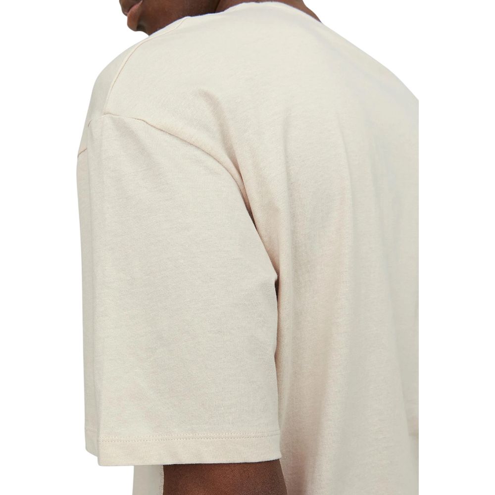 T-shirt in cotone beige