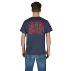 Blaues Baumwoll-T-Shirt