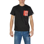 Schwarzes Baumwoll-T-Shirt