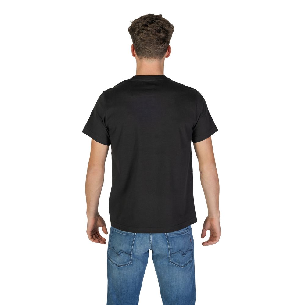 Schwarzes Baumwoll-T-Shirt