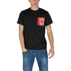 Schwarzes Baumwoll-T-Shirt