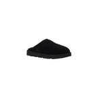 Black Suede Leather Clogs