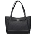 Schwarze Schultertasche aus Stoff