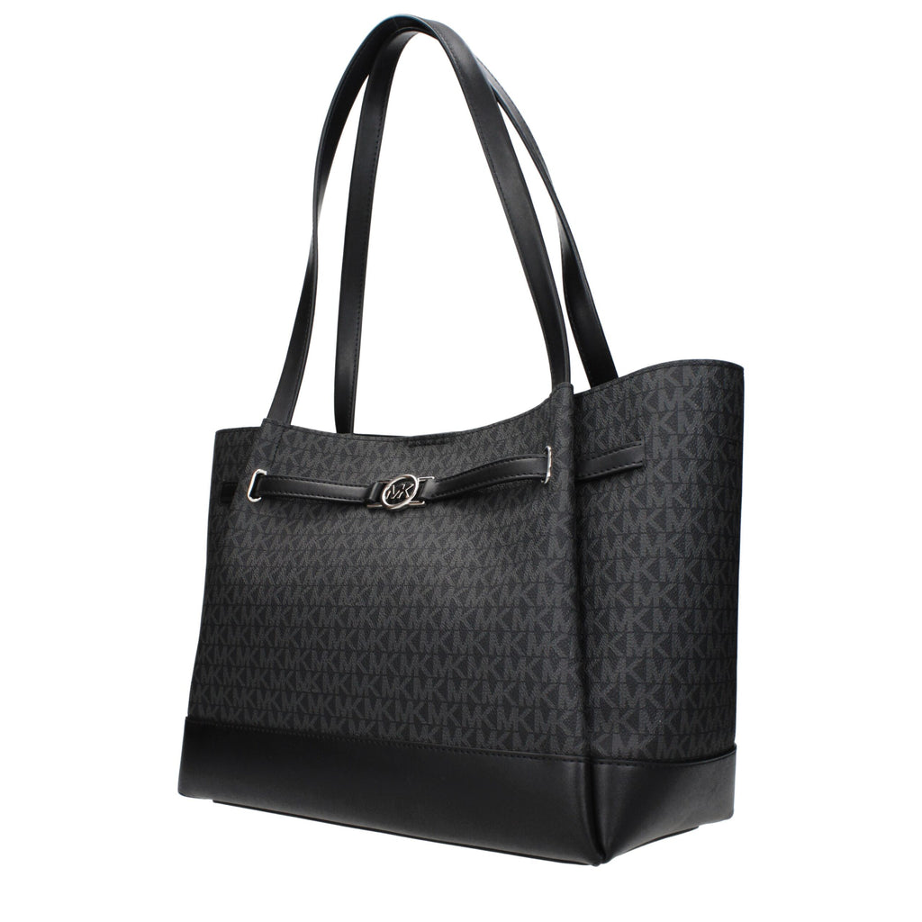 Schwarze Schultertasche aus Stoff
