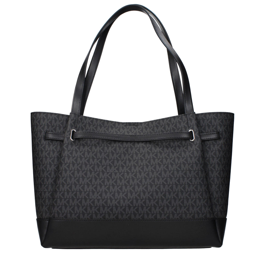 Schwarze Schultertasche aus Stoff