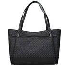 Schwarze Schultertasche aus Stoff