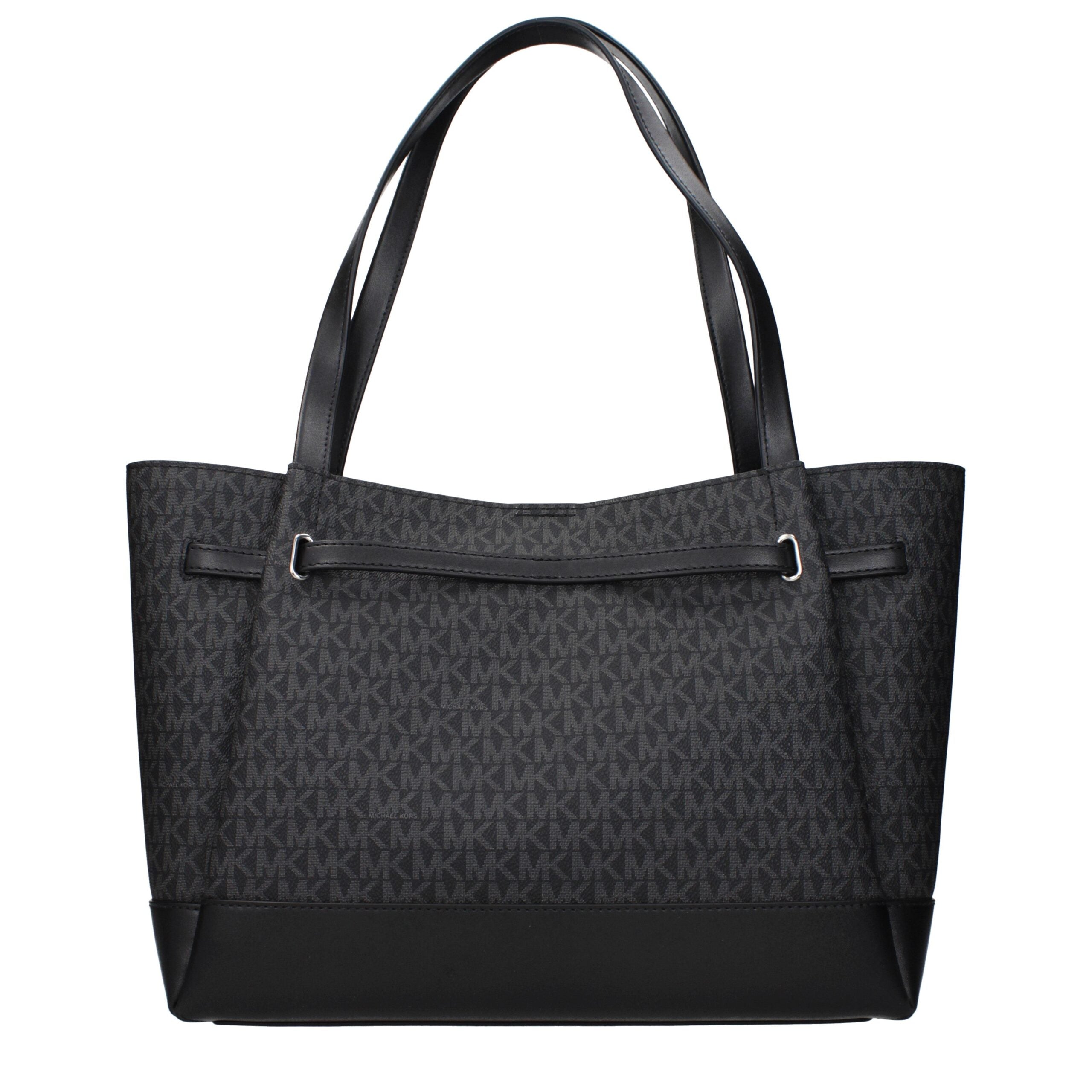 Schwarze Schultertasche aus Stoff