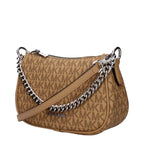 Braune Stoffhandtasche