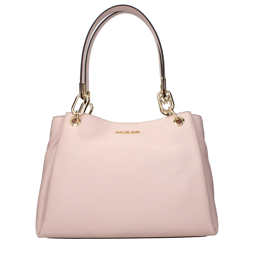 Rosa Schultertasche aus Leder