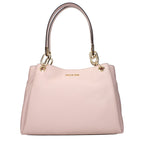 Rosa Schultertasche aus Leder