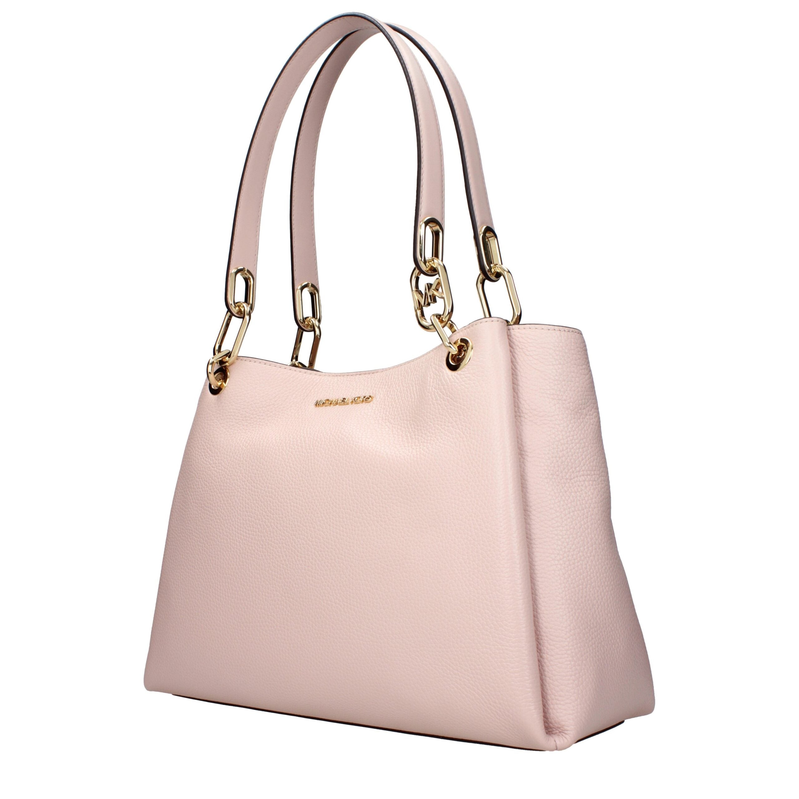 Rosa Schultertasche aus Leder