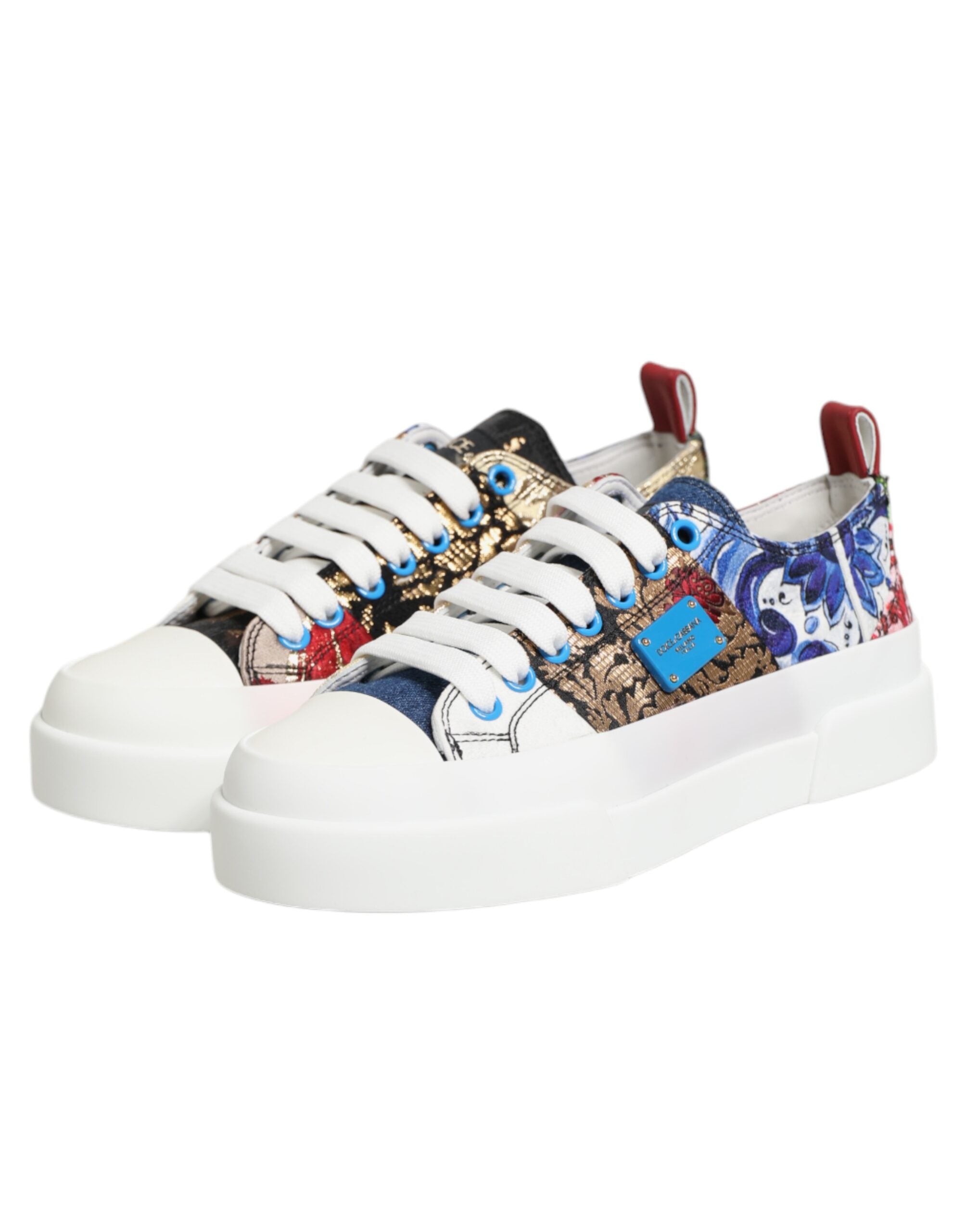 Mehrfarbige Patchwork Low Top Sneakers Schuhe