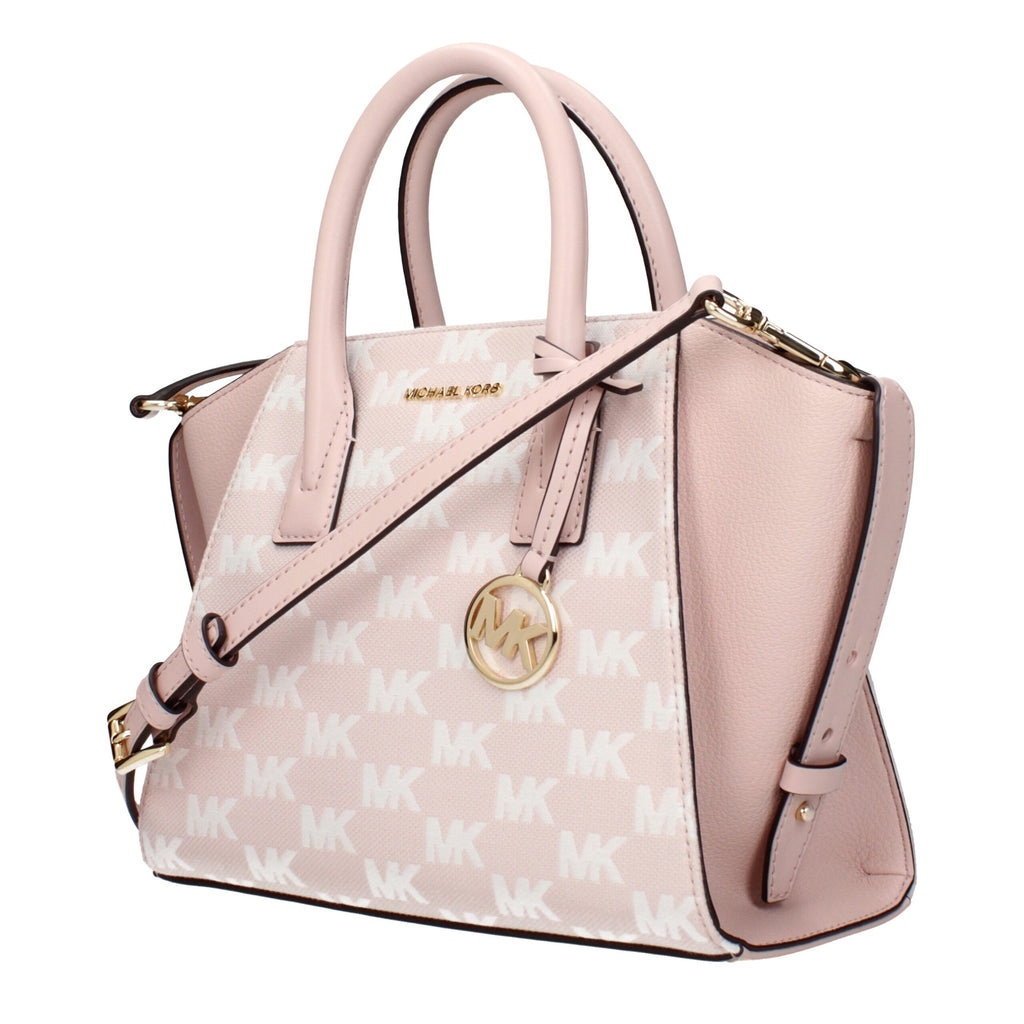 Rosa Stoffhandtasche