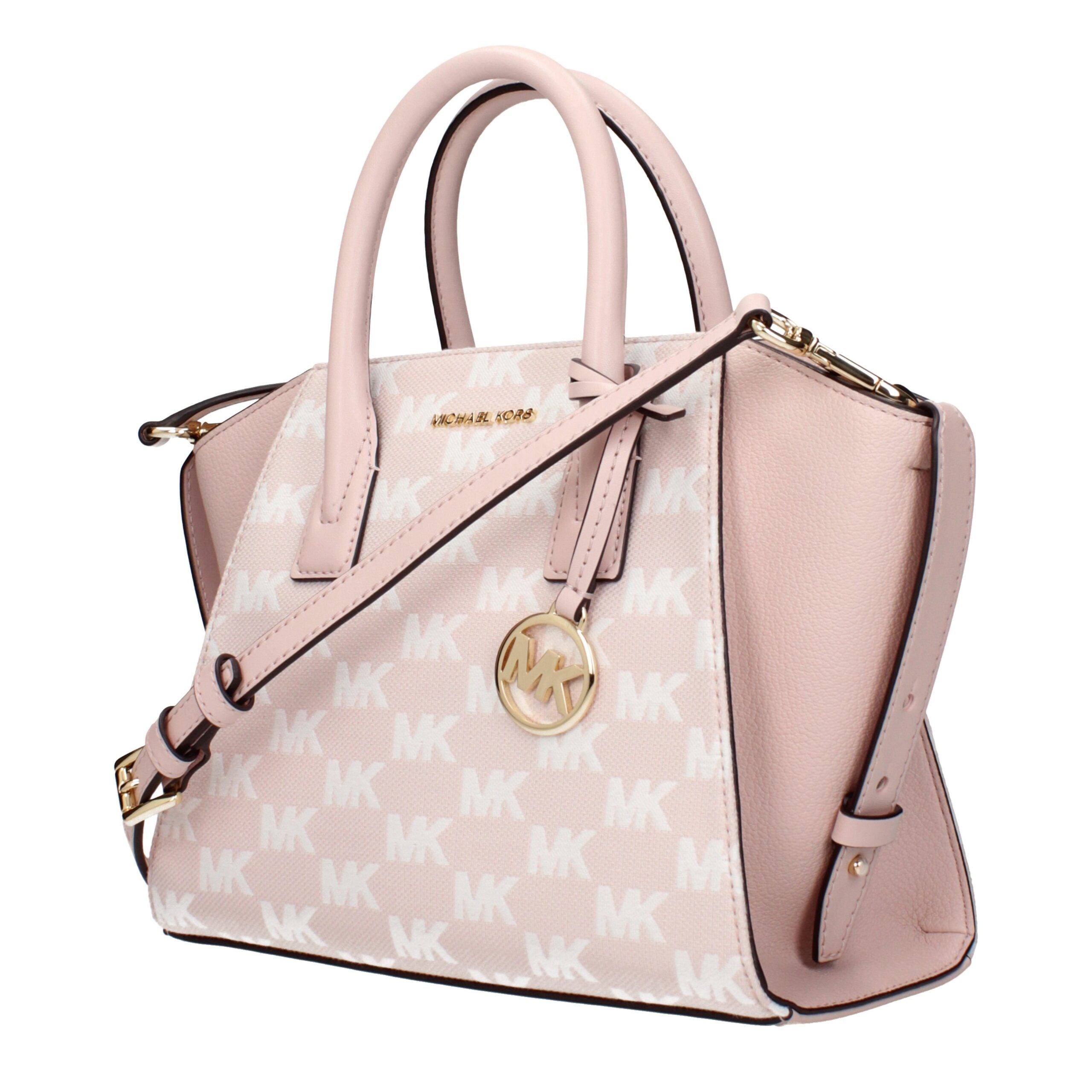 Rosa Stoffhandtasche