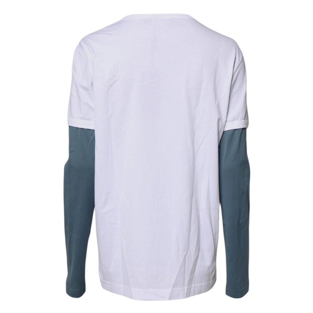Weißes T-Shirt aus Baumwolle mit Grafikprint und Rundhalsausschnitt