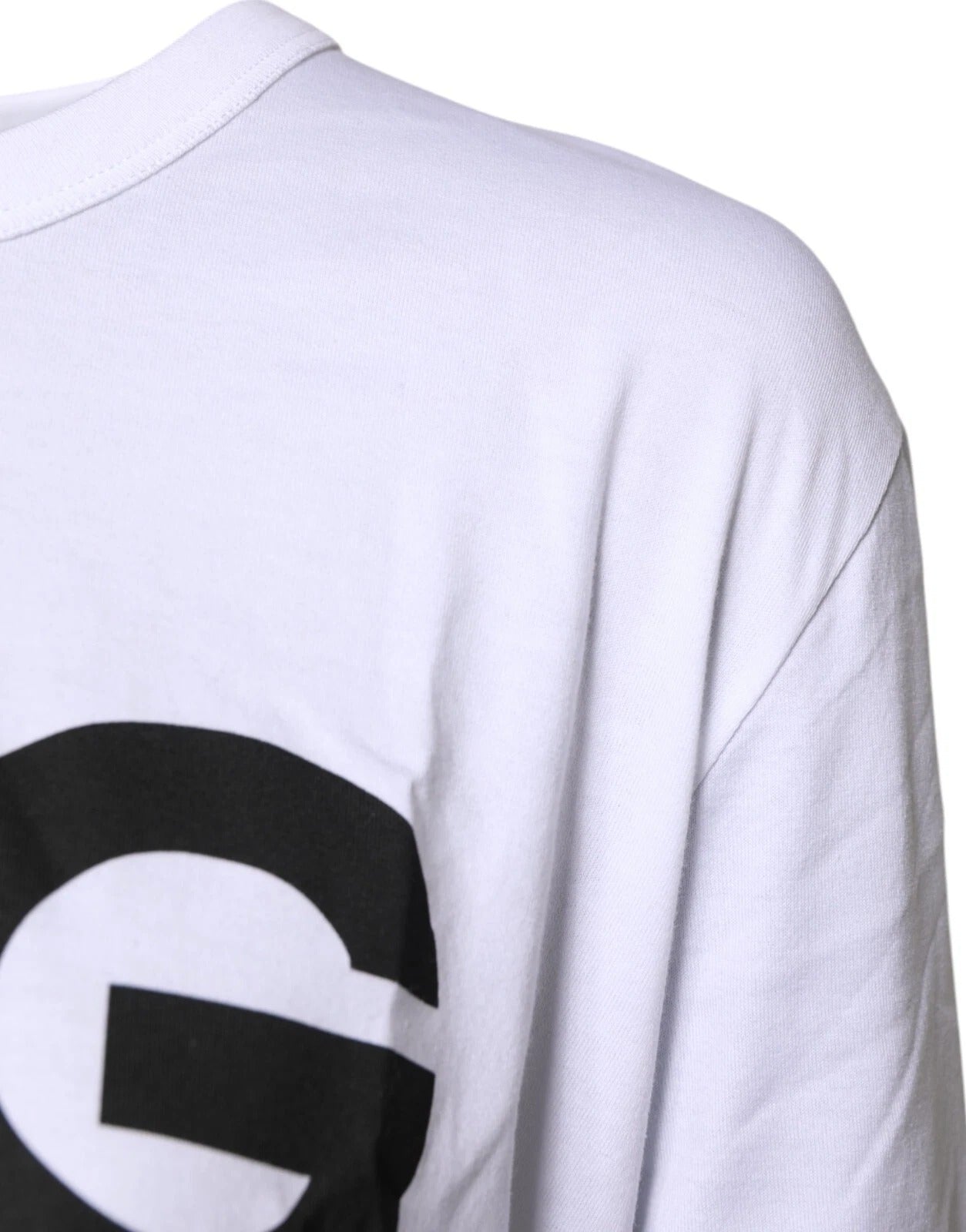 Weißes T-Shirt aus Baumwolle mit Grafikprint und Rundhalsausschnitt