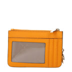 Orange Leder-Geldbörse