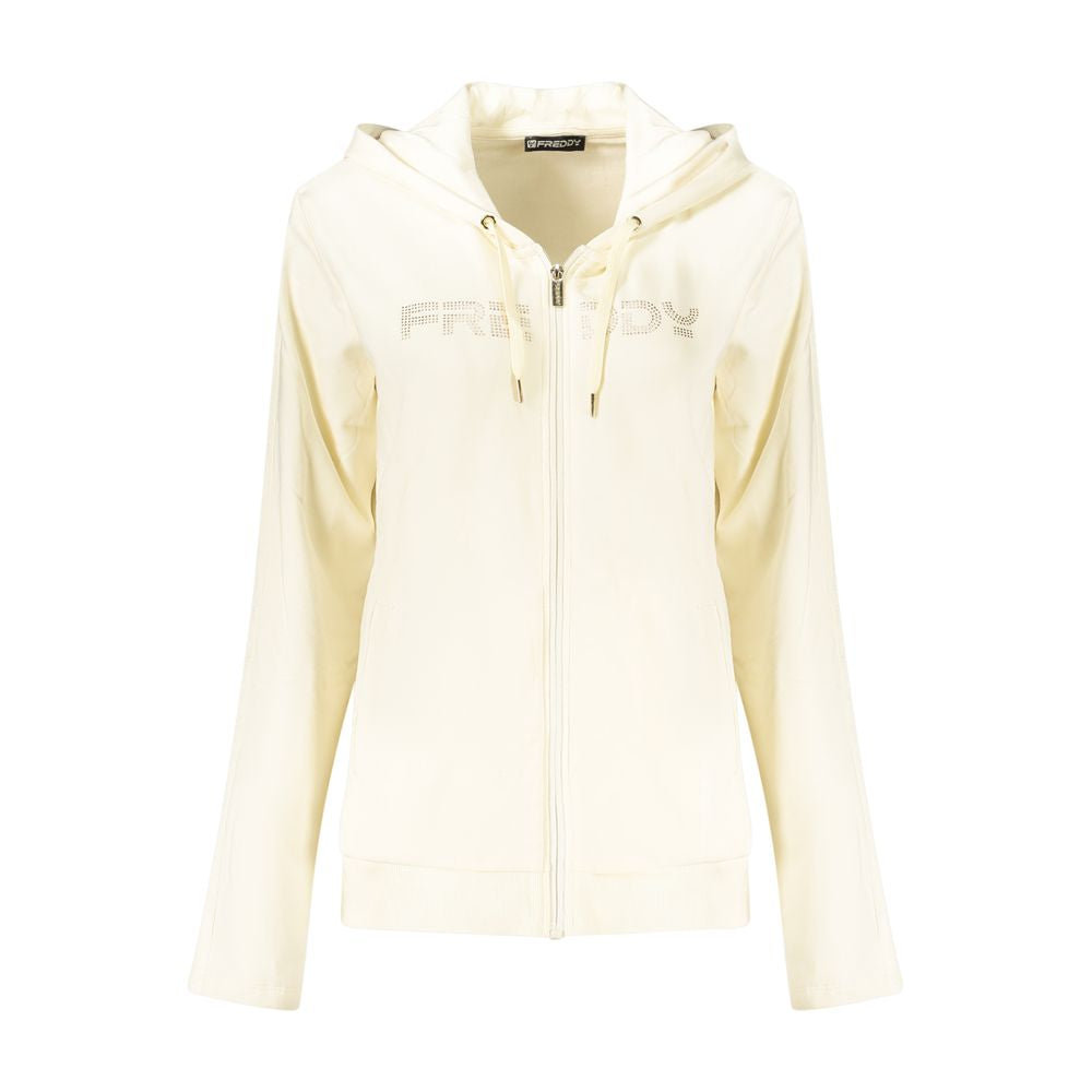 Bianco Cotton Women Sweatshirt